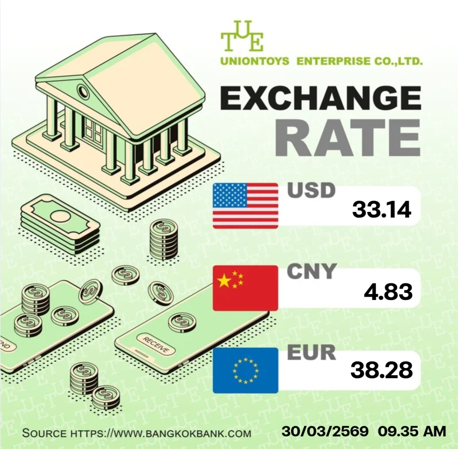 Uniontoys Currency Exchange - 31-03-2026